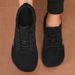 Sneakers Toe Barefoot Casual Wide Last Fashionable Canvas Black Flat Board Breathable Mesh Men's Shoes_desvips.com