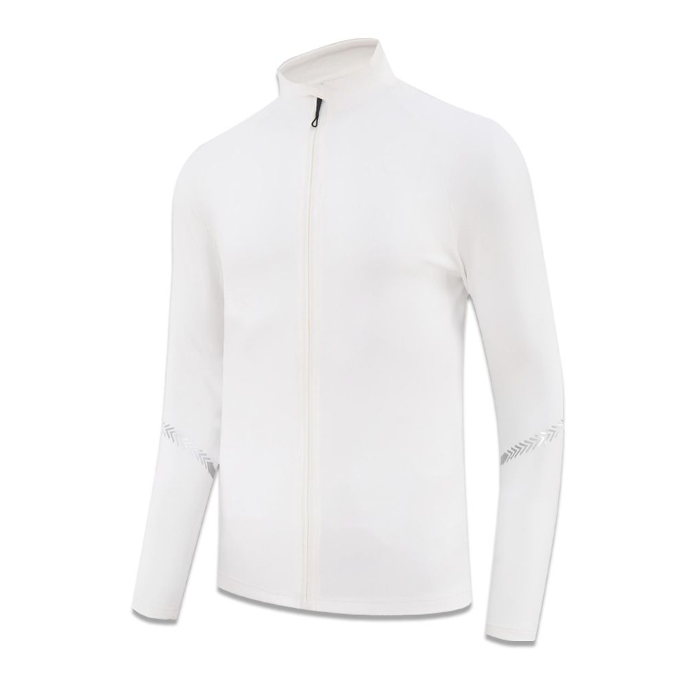 SwayneMen's Spring/Autumn Elastic Long-Sleeved Fitness Jacket, Casual Sports Running Stand Collar Zipper Quick-Drying Elastic Top_desvips.com