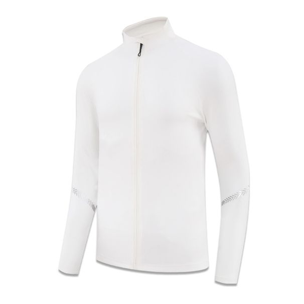 SwayneMen's Spring/Autumn Elastic Long-Sleeved Fitness Jacket, Casual Sports Running Stand Collar Zipper Quick-Drying Elastic Top_desvips.com