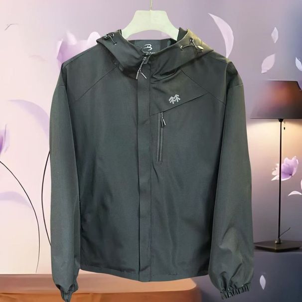 Youth Men's Hooded With Heat Transfer Print 2025 Spring New Soft Shell High-End Jacket_desvips.com