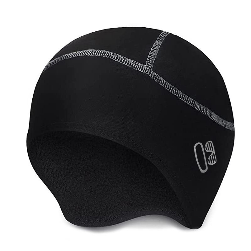 Cross-Border Autumn Winter Cycling Ear Warm Small Running Skiing Brimless Wrap Hat Glasses Hole Helmet Liner Head Cover_desvips.com
