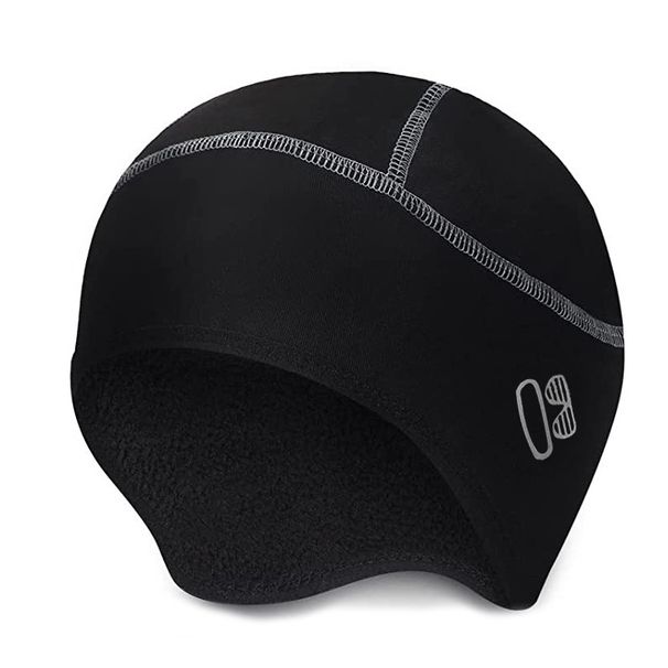 Cross-Border Autumn Winter Cycling Ear Warm Small Running Skiing Brimless Wrap Hat Glasses Hole Helmet Liner Head Cover_desvips.com