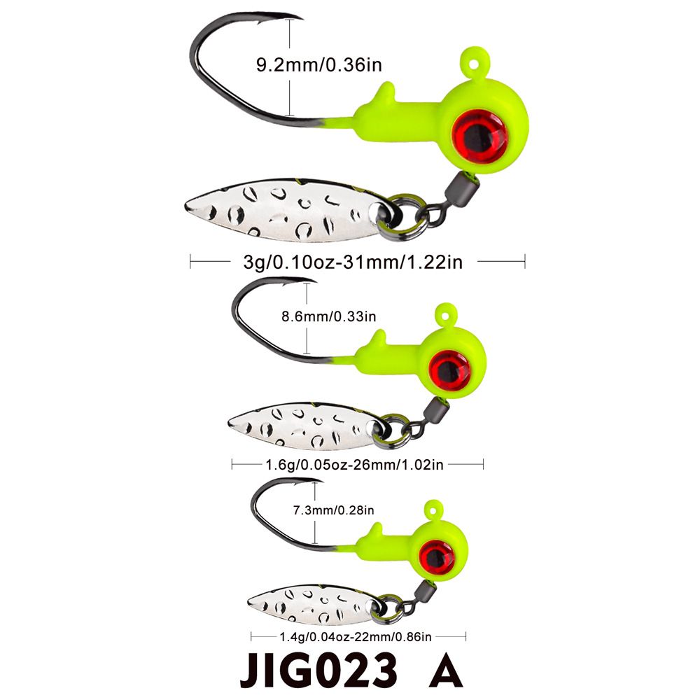 Soft Bait Weighted Lead Head With Swivel Spinner Anti-Hooking Lure 1.4g 1.6g 3g JIG Hook_desvips.com