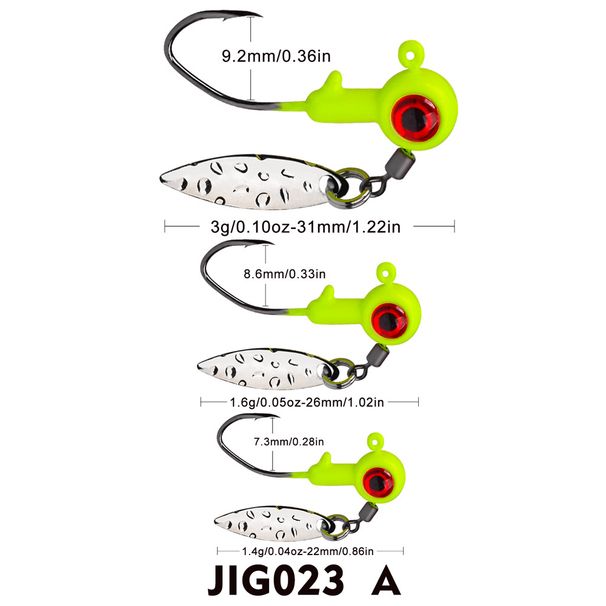 Soft Bait Weighted Lead Head With Swivel Spinner Anti-Hooking Lure 1.4g 1.6g 3g JIG Hook_desvips.com