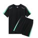 Men's Clothing Summer New Loose Breathable Running Leisure Fitness Short Sleeved Two Piece Football Suit_desvips.com