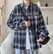 Plaid Shirt Men's Spring And Autumn Casual Loose Long-sleeved Tops Teenager American Trendy Retro Loose Jacket_desvips.com