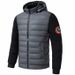 Cross-border Men's Short Cotton-padded Jacket Stand-up Collar Fashion Splicing Cuffs Tiger Head Badge Hooded Casual Sports Trendy Jacket_desvips.com