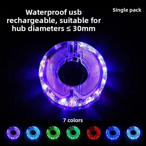 Rechargeable Wheel Hub Lights For Bikes, Colorful Fire Wheel Decor Lights For Kids & Balance Bicycles_desvips.com