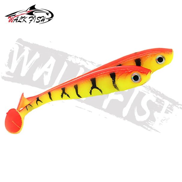 WALK FISH 5PCS 7cm 2.1g T-Tail Rockvibe Soft Bait Artificial 3D Fish Eye Worm Wobbler Bait For Jig Head Predator Fishing Lure_desvips.com