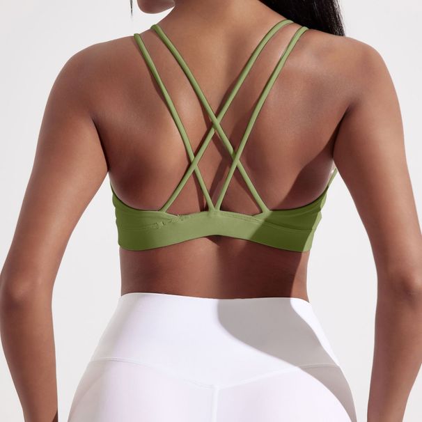 High-Strength Barely-There Fitness Shockproof Tight-Fitting Quick-Dry Yoga Wear Outerwear Running Vest Sports Bra For_desvips.com