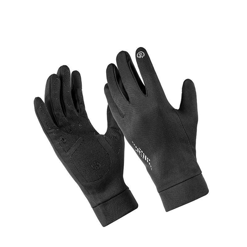Hiking Thin Velvet Waterproof Anti-Slip Touch Screen Cycling Gloves Men And Women Couples High Elasticity Mountain Bike_desvips.com