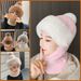 Women's Autumn Winter New Hat With Integrated Neck Warmer And Mask, Ear Protection, Windproof, Fleece Lined, Thickened,_desvips.com