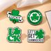 St. Patricks Day Party Brooch, Irish Shamrock Metal Badge_desvips.com