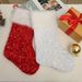 001 Qiaoding Foreign Trade New Decorations Sequin Plush Mouth Christmas Stocking Children's Gift Bag Wholesale_desvips.com