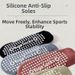 Solid Color Cotton Dance Yoga Boat Socks With Dotted Adhesive Non-Slip Cross Straps For Aerobics Fitness & Body Building_desvips.com