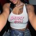 2026Summer Women U-Neck Tank Tops Sexy Letter Graphic Print Sleeveless Casual Vest Tops_desvips.com