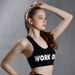 【】Printed Bra For Women Yoga Running Fitness High Elastic Shockproof Gathered Sports Vest_desvips.com