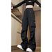 001 American Style Functional Cargo For Men Women, Spring And Autumn Outdoor Hiking Work Pants, Trendy Loose Straight_desvips.com