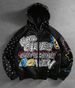 NOKOMETA New Autumn And Winter Graffiti Letter Printed Hooded Sweater, Street Star Printed Sweater, The Same For Men And Women_desvips.com