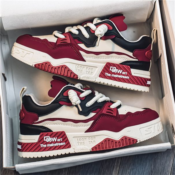 2027 Fashion Sneakers Jogging Shoes Skateboarding Shoes Men Low Top Lace-Up Height Increase Non-Slip Wear-Resistant Running Shoes_desvips.com