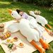 White Pillow Plush Toy Big Goose Stuffed Animal Bed Leg Hugging Sleeping Doll Birthday Gift For Girls_desvips.com