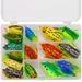 5pcs/15pcs Frog Fishing Bait Combo Soft Fishing Lures Kit Tackle Box Kits Pesca Pvc Frogs Unit_desvips.com