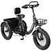 ESKUTE T302 Pro Cargo Electric Tricycle, 48V 20.8Ah Battery,with Rear Seat Backrest & Front/Rear Baskets_desvips.com