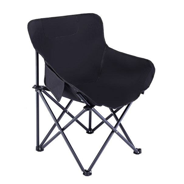 Kun Chai Outdoor High-Back Reclining Moon Camping Recliner Home Leisure Folding Chair With Footrest Three-Level_desvips.com