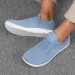 New Fashion Wide Barefoot Sneakers Mesh Soft Sole Breathable Lace Up Versatile Daily Round Toe Couple Running Shoes_desvips.com