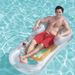 Swimming Rings Single Inflatable Water Bed With Armrests Cup Hole Backrest Luxury Lounge Chair Water Leisure Chair Adult Floating Row_desvips.com