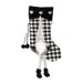 001 Qiaoding Supplies Red Heart Plush Leg Hanging Plaid Christmas Creative Decorative Elderly Gift Socks_desvips.com