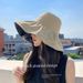Women's UPF50+ Double-Layer Bucket Hat - Black Rubber Coated Foldable Sun Hat With Breathable Mesh Perfect For Outdoor/Beach_desvips.com