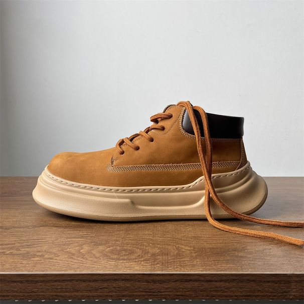 New Product Fashion Sneakers Martin Boots Youth/Men Low Top Lace-Up Thick Sole Non-Slip Wear-Resistant Running Shoes 39-44_desvips.com