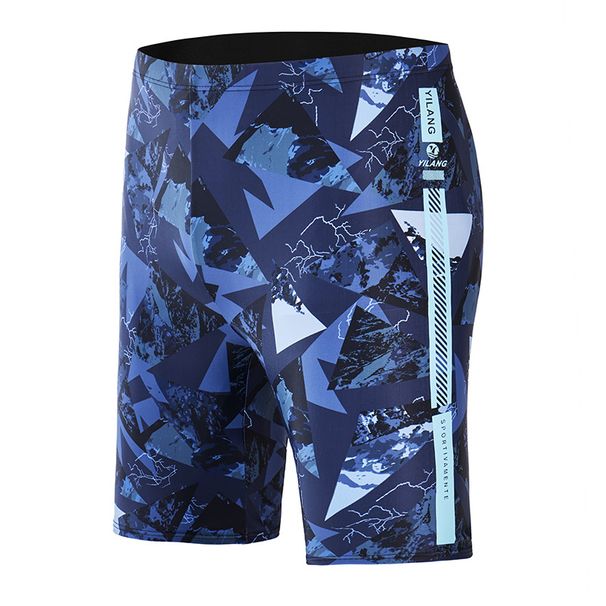 Long Swim Five-Point Professional Adult Swimming Trunks Men's Racing Sports Large Size Swimwear Anti-Embarrassment Pants_desvips.com