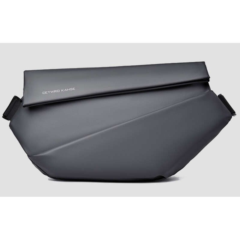 Crossbody Men's Magnetic Buckle Chest Crossbody Messenger Shoulder Functional Motorcycle Riding Bag, Diagonal Backpack_desvips.com