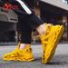 YRZL Mens Lightweight Comfortable Mesh Breathable Sneakers Green Casual Thick Sole Running Shoes For Men_desvips.com