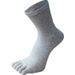 5 Pairs Autumn Winter Thick Cotton Toe Large Five Fingers Black White Solid Casual Socks With Toes Men 46 Plus Size 7-11_desvips.com