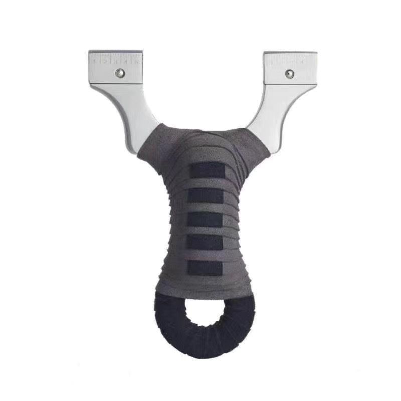304 Stainless Steel Left Bank War God Laser Line Cutting Flat Leather Straight Board Slingshot Professional Competition_desvips.com