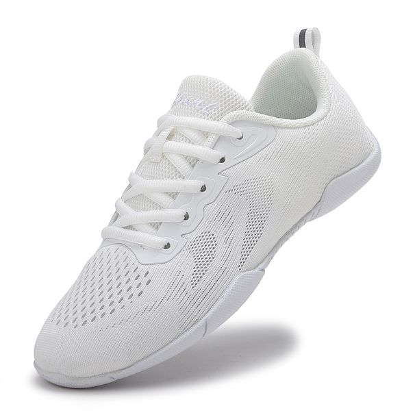 Breathable White Cheerleading Women Girls Non-slip Youth Cheer Shoes Professional Competition Cheerleader Sneakers 2527_desvips.com