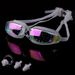 Goggles Swim Cap Nose Clip Earplugs HD Waterproof And Anti-fog Large Frame For Men And Women Swimming Equipment Goggles_desvips.com