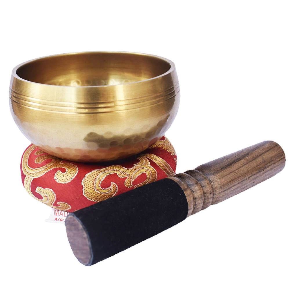 Nepal Singing Bowl Handmade Bowl Hand-Hammered Tibetan Singing Bowl Set - Stress Relief, Chakra Balancing & Meditation Tool_desvips.com