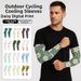 Loose Fit Sun Protection Ice Sleeves Non-Slip Digital Print High Elastic Long Sports Cycling Sleeves_desvips.com