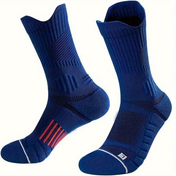 3 Pairs Of Men's Sports Socks, Cushiing Sport ,basketball, Sweat Absorbing And Breathable Running Basketball_desvips.com