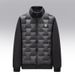 Cross-border Splicing Slim Stand-up Collar Down Cotton Clothes Autumn And Winter New Couple Men's Clothing Embroidered US Letter Simple Coat_desvips.com
