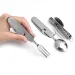 Camping Tableware Set Stainless Steel Folding Fork Spoon Knife Bottle Opener Removable Tableware Travel Kitchen User Portable_desvips.com