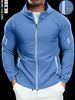 Men's Hooded Jacket, Waterproof, Reflective Zipper, Athleisure, Outdoor, Camping, Multi-season, Can Be Sent To Your_desvips.com