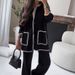 Women's Clothing fashionable patchwork patch bag suit _desvips.com