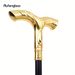 Golden Flowing Lines Luxury Fashion Cosplay Stick Party Cane Elegant Crosier Knob Walking Stick Performance Stage Cane 92cm_desvips.com
