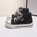 Children's Canvas Yellow Green High Top Boys Girls Toddler Casual Cutefeet Beige Fashion Soft Non-slip Kids Cloth Shoes_desvips.com