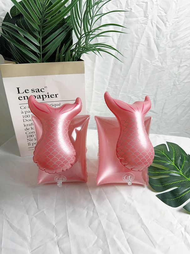 Swimming Accessories Mermaid Sitting Circle Pink Children's Cute Inflatable Split Seat Circle Mermaid Arm Swimming Circle_desvips.com